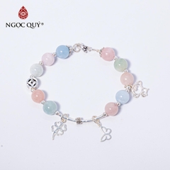 Vòng tay đá Beryl tự nhiên phối charm - Mẫu VC1032 - Ngọc Quý