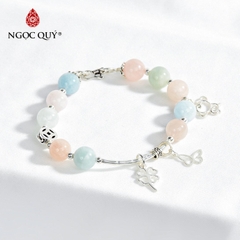 Vòng tay đá Beryl tự nhiên phối charm - Mẫu VC1032 - Ngọc Quý