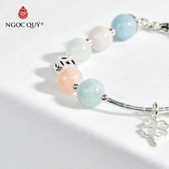 Vòng tay đá Beryl tự nhiên phối charm - Mẫu VC1032 - Ngọc Quý