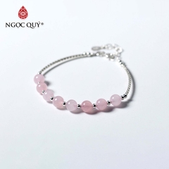 Vòng tay đá Thạch anh tự nhiên phối charm - Mẫu VC1038 - Ngọc Quý