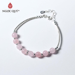 Vòng tay đá Thạch anh tự nhiên phối charm - Mẫu VC1038 - Ngọc Quý