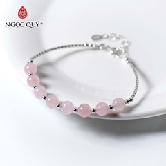 Vòng tay đá Thạch anh tự nhiên phối charm - Mẫu VC1038 - Ngọc Quý