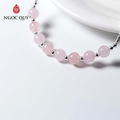 Vòng tay đá Thạch anh tự nhiên phối charm - Mẫu VC1038 - Ngọc Quý