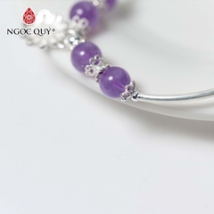 Vòng tay đá Thạch anh tự nhiên phối charm - Mẫu VC1040 - Ngọc Quý