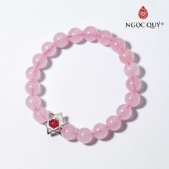 Vòng tay đá Thạch anh tự nhiên phối charm - Mẫu VC1042 - Ngọc Quý