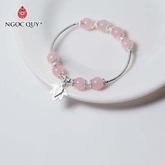 Vòng tay đá Thạch anh tự nhiên phối charm - Mẫu VC1043 - Ngọc Quý