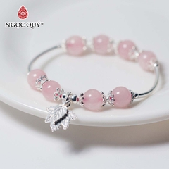 Vòng tay đá Thạch anh tự nhiên phối charm - Mẫu VC1043 - Ngọc Quý
