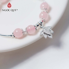 Vòng tay đá Thạch anh tự nhiên phối charm - Mẫu VC1043 - Ngọc Quý