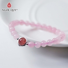 Vòng tay đá Thạch anh tự nhiên phối charm - Mẫu VC1046 - Ngọc Quý