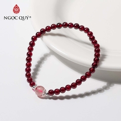 Vòng tay đá Thạch anh tự nhiên phối charm - Mẫu VC1047 - Ngọc Quý