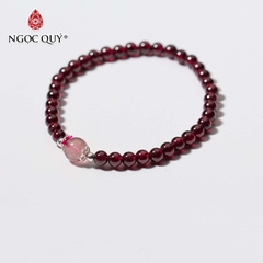 Vòng tay đá Thạch anh tự nhiên phối charm - Mẫu VC1047 - Ngọc Quý