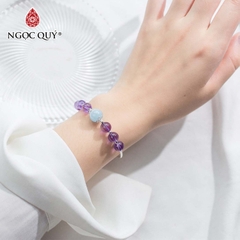 Vòng tay đá Thạch anh tự nhiên phối charm - Mẫu VC1050 - Ngọc Quý