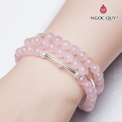 Vòng tay đá Thạch anh tự nhiên phối charm - Mẫu VC1054 - Ngọc Quý