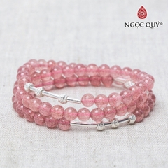 Vòng tay đá Thạch anh tự nhiên phối charm - Mẫu VC1054 - Ngọc Quý