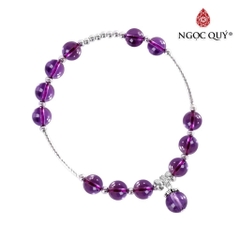 Vòng tay đá Thạch anh tự nhiên phối charm - Mẫu VC1056 - Ngọc Quý