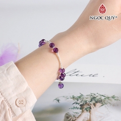 Vòng tay đá Thạch anh tự nhiên phối charm - Mẫu VC1056 - Ngọc Quý