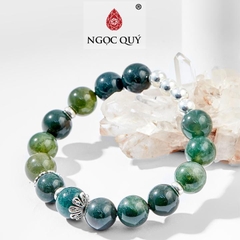 Vòng tay đá Chalcedony tự nhiên phối charm - Mẫu VC1062 - Ngọc Quý