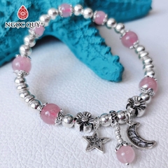 Vòng tay đá Thạch anh tự nhiên phối charm - Mẫu VC1063 - Ngọc Quý