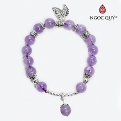 Vòng tay đá Thạch anh tự nhiên phối charm - Mẫu VC1064 - Ngọc Quý