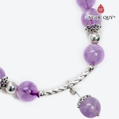 Vòng tay đá Thạch anh tự nhiên phối charm - Mẫu VC1064 - Ngọc Quý