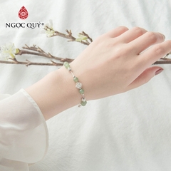 Vòng tay đá Thạch anh tự nhiên phối charm - Mẫu VC1065 - Ngọc Quý
