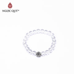 Vòng tay đá Thạch anh tự nhiên phối charm - Mẫu VC1066 - Ngọc Quý