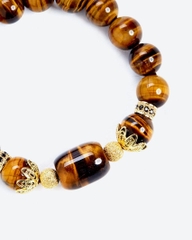 Vòng tay đá Thạch anh mắt hổ tự nhiên phối charm - Mẫu VC1067 - Ngọc Quý