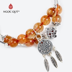Vòng tay đá Thạch anh tự nhiên phối charm - Mẫu VC1069 - Ngọc Quý