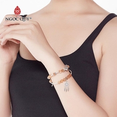 Vòng tay đá Thạch anh tự nhiên phối charm - Mẫu VC1069 - Ngọc Quý