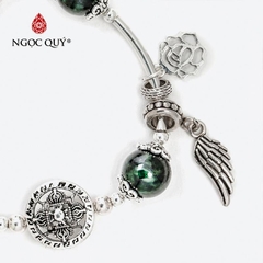 Vòng tay đá Cẩm thạch tự nhiên phối charm - Mẫu VC1070 - Ngọc Quý