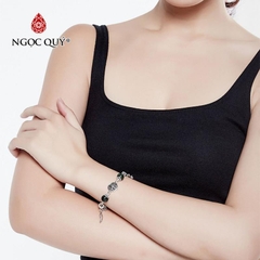 Vòng tay đá Cẩm thạch tự nhiên phối charm - Mẫu VC1070 - Ngọc Quý