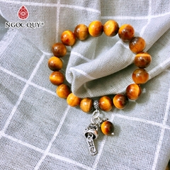 Vòng tay đá Thạch anh tự nhiên phối charm - Mẫu VC1071 - Ngọc Quý