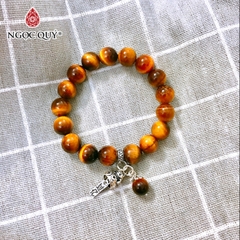 Vòng tay đá Thạch anh tự nhiên phối charm - Mẫu VC1071 - Ngọc Quý