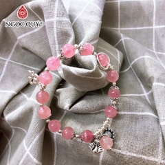Vòng tay đá Thạch anh tự nhiên phối charm - Mẫu VC1072 - Ngọc Quý