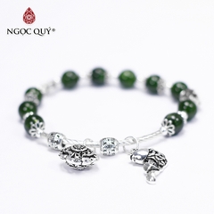Vòng tay đá Diopside tự nhiên phối charm - Mẫu VC1073 - Ngọc Quý