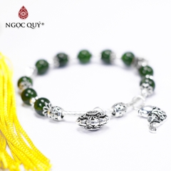 Vòng tay đá Diopside tự nhiên phối charm - Mẫu VC1073 - Ngọc Quý