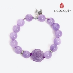 Vòng tay đá Thạch anh tự nhiên phối charm - Mẫu VC1074 - Ngọc Quý