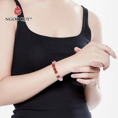 Vòng tay đá Thạch anh tự nhiên phối charm - Mẫu VC1078 - Ngọc Quý