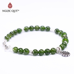 Vòng tay đá Diopside tự nhiên phối charm - Mẫu VC1079 - Ngọc Quý