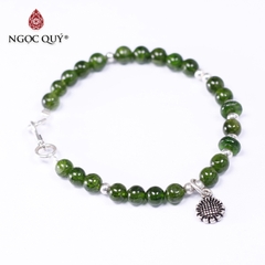 Vòng tay đá Diopside tự nhiên phối charm - Mẫu VC1079 - Ngọc Quý