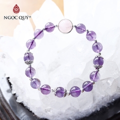 Vòng tay đá Thạch anh tự nhiên phối charm - Mẫu VC1083  - Ngọc Quý