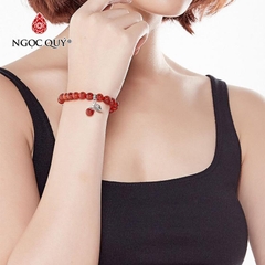 Vòng tay đá Mã não tự nhiên phối charm - Mẫu VC1084 - Ngọc Quý