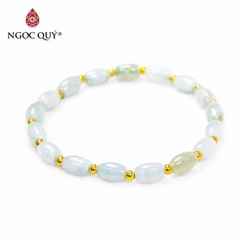 Vòng tay đá Cẩm thạch tự nhiên phối charm - Mẫu VC1087 - Ngọc Quý