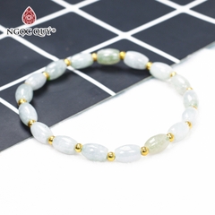 Vòng tay đá Cẩm thạch tự nhiên phối charm - Mẫu VC1087 - Ngọc Quý