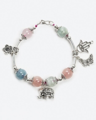 Vòng tay đá Beryl tự nhiên phối charm - Mẫu VC1090 - Ngọc Quý