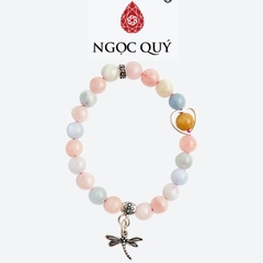 Vòng tay đá Beryl tự nhiên phối charm - Mẫu VC1096 - Ngọc Quý