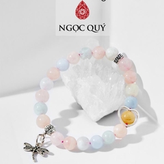 Vòng tay đá Beryl tự nhiên phối charm - Mẫu VC1096 - Ngọc Quý