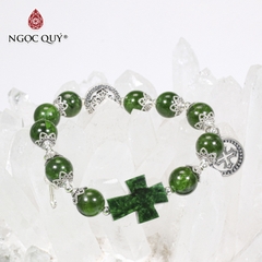 Vòng tay đá Cẩm thạch tự nhiên phối charm - Mẫu VC1099 - Ngọc Quý