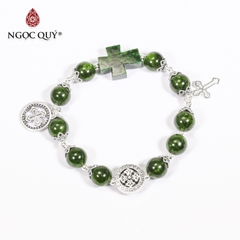 Vòng tay đá Cẩm thạch tự nhiên phối charm - Mẫu VC1099 - Ngọc Quý