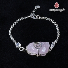 Vòng tay đá Thạch anh tự nhiên phối charm - Mẫu VC1103 - Ngọc Quý